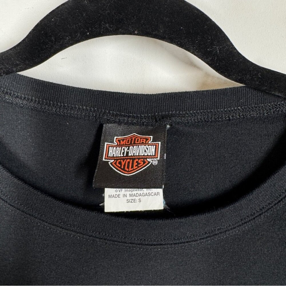 Vintage Y2K 2005 Harley Davidson Black Long Sleeve Graphic Tee Size S - Picture 9 of 15